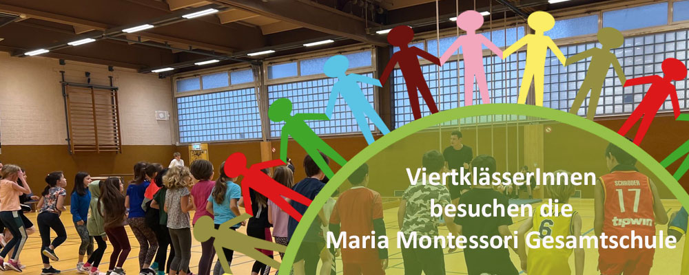 Sportlicher Besuch der Viertklässler der Montessori-Grundschule